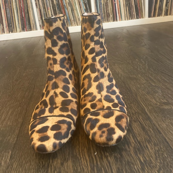 J Crew Leopard booties size 6 - Picture 1 of 6